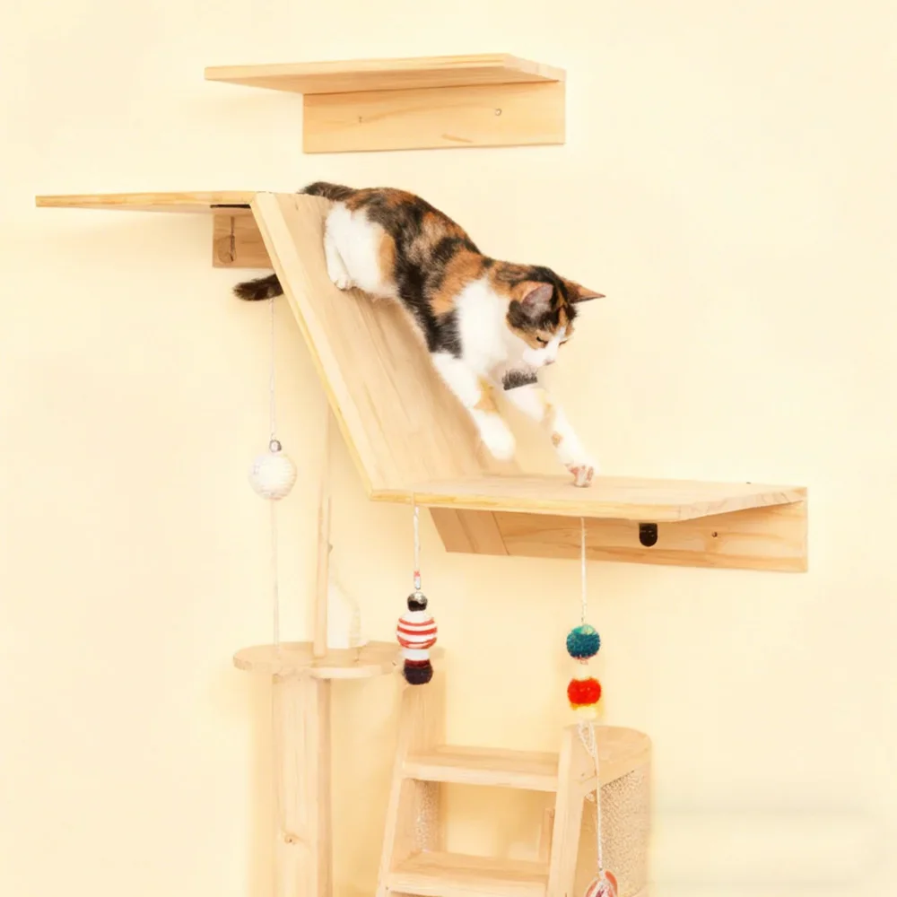 Z-type Cat Tower Left Higher Than Right Kitten Playground with Perch Chew-Resistant Material Safe for Pets
Z-type Cat Tower Left Higher Than Right Kitten Playground with Perch Chew-Resistant Material Safe for Pets