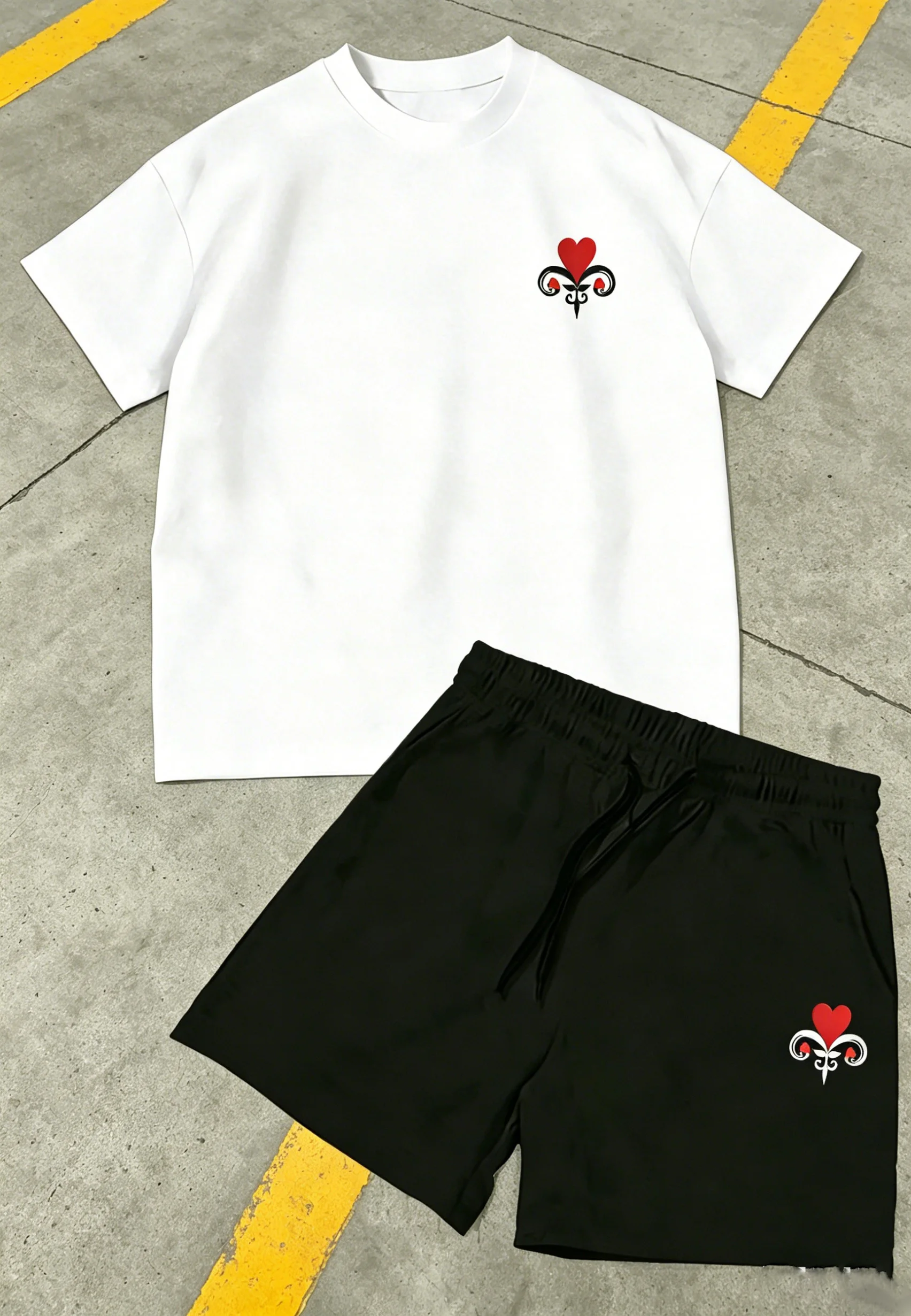 Men's Summer Couple Streetwear Set, Football Vibes T-Shirt & Shorts
Men's Summer Couple Streetwear Set, Football Vibes T-Shirt & Shorts