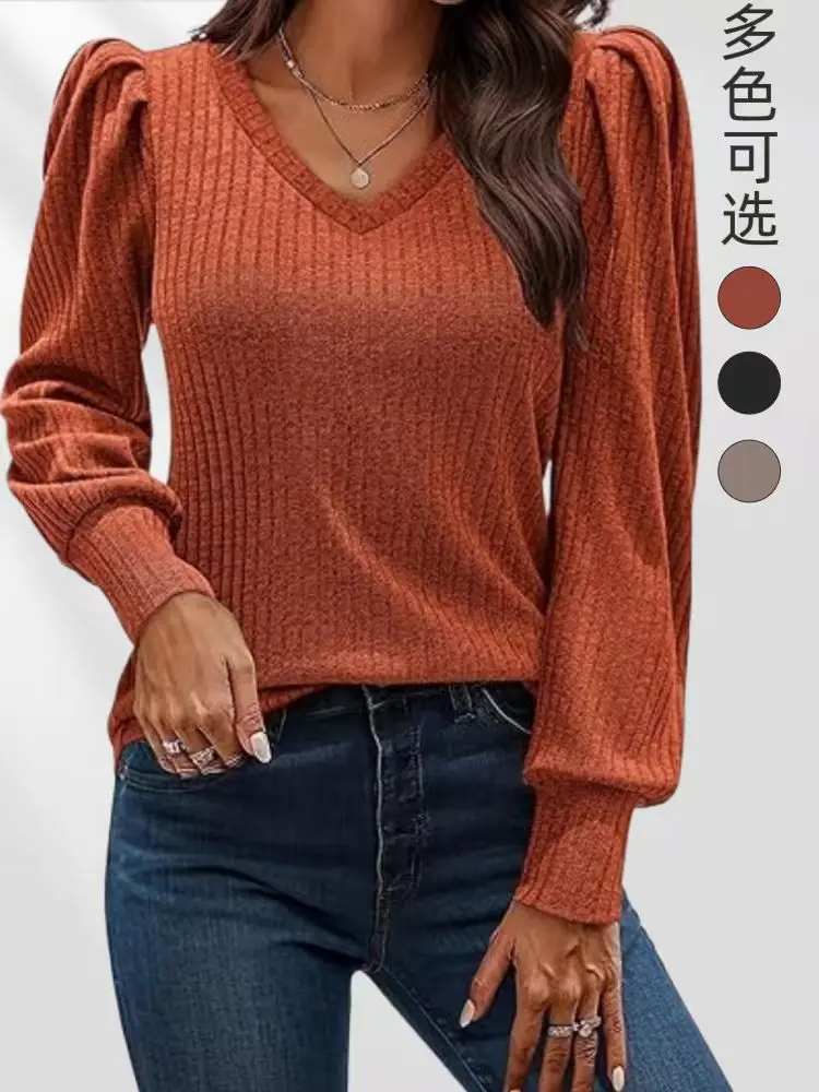 2024women's knitted shirt soft bubble long sleeve shirt top lightweightvcollar corset coat
2024women's knitted shirt soft bubble long sleeve shirt top lightweightvcollar corset coat