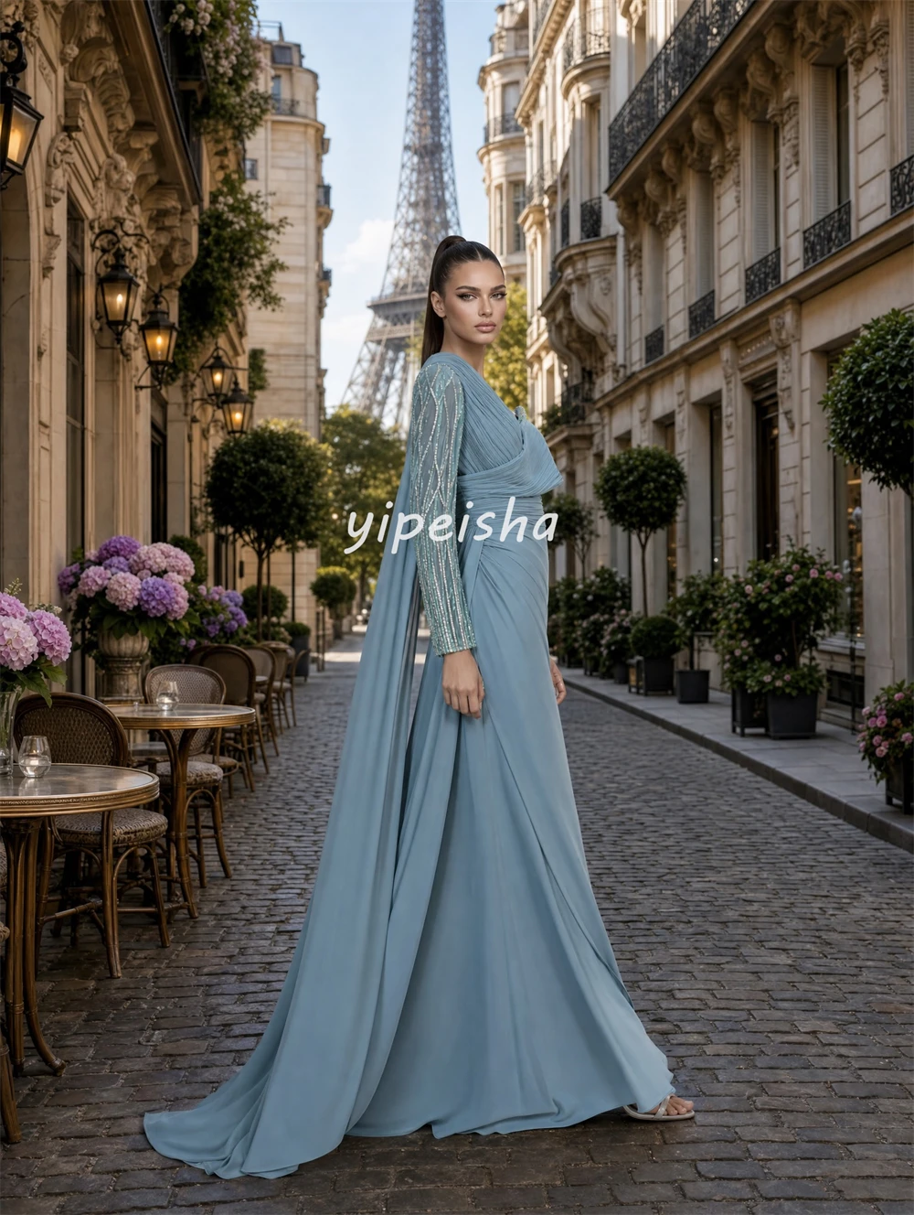 Customized Modern Style Women Jersey Rhinestone Ruched A-Line Evening Dresses Fashion Off-the-shoulder Long Sleeves Prom Dresses
Customized Modern Style Women Jersey Rhinestone Ruched A-Line Evening Dresses Fashion Off-the-shoulder Long Sleeves Prom Dresses