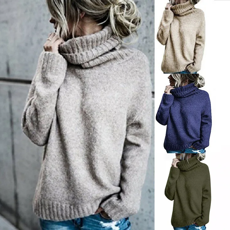 Women Knit Sweaters Full Sleeve Turtleneck Pullover Jumpers Casual Solid Sweater Thick Splice Lady Vintage Winter 2025
Women Knit Sweaters Full Sleeve Turtleneck Pullover Jumpers Casual Solid Sweater Thick Splice Lady Vintage Winter 2025