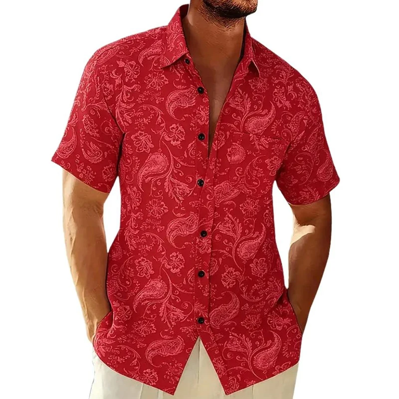 Men's Summer Cashew Flower Short Sleeve Hawaiian Shirt Casual Printed Beach Holiday Fashion Stylish Clothing
Men's Summer Cashew Flower Short Sleeve Hawaiian Shirt Casual Printed Beach Holiday Fashion Stylish Clothing