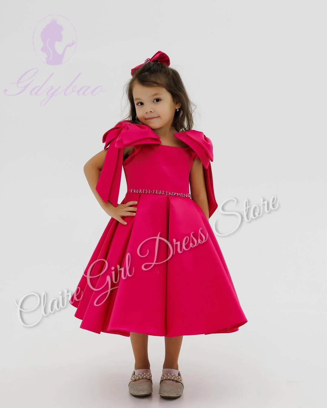 Customized Rose Pink Flower Girl Dresses For Wedding Satin Sleeveless Princess Birthday Party First Communion Concert Gown
Customized Rose Pink Flower Girl Dresses For Wedding Satin Sleeveless Princess Birthday Party First Communion Concert Gown