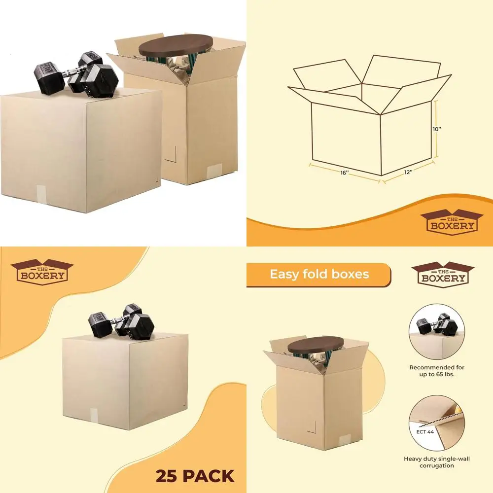 25-Pack Heavy Duty 16x12x10 Book Storage Boxes
25-Pack Heavy Duty 16x12x10 Book Storage Boxes