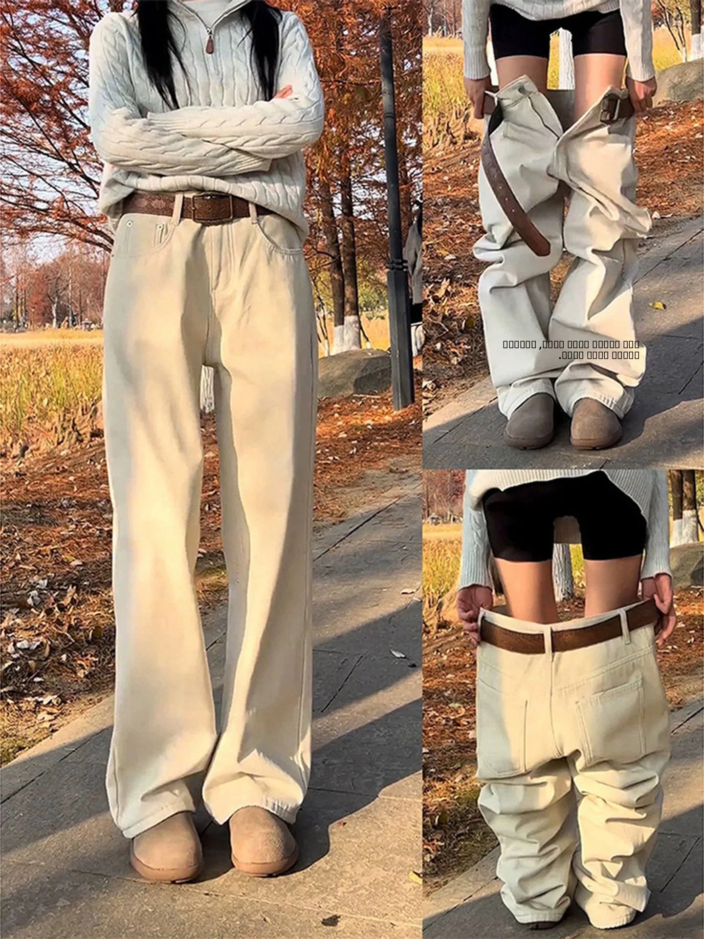 Джинсы-буткэт из чистого хлопка с флисовой подкладкой, утягивающие, с высокой талией, облегающие, прямого кроя, для мужчин и женщин, бежевые, зимние
Джинсы-буткэт из чистого хлопка с флисовой подкладкой, утягивающие, с высокой талией, облегающие, прямого кроя, для мужчин и женщин, бежевые, зимние