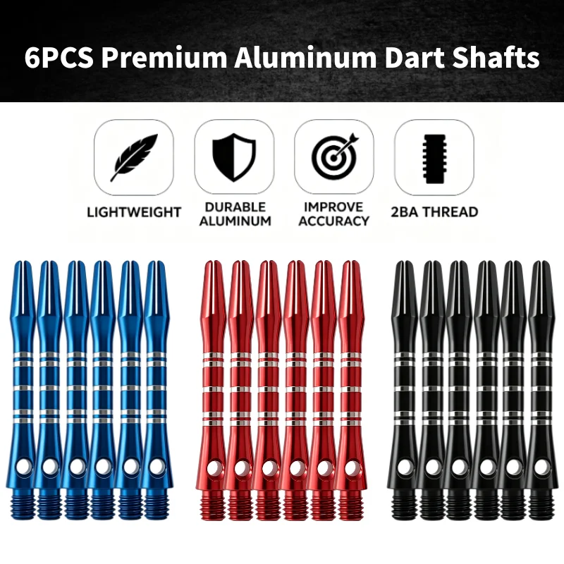 6PCS Premium Aluminum Dart Shafts 35mm 2BA Universal Thread Anti-Loose Durable Stems for Steel Soft Tip Darts
6PCS Premium Aluminum Dart Shafts 35mm 2BA Universal Thread Anti-Loose Durable Stems for Steel Soft Tip Darts