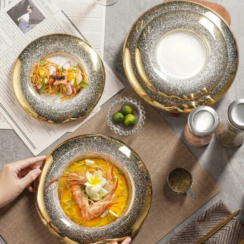 Western Restaurant Light Luxury Ceramic Plate Home Kitchen Accessories Hotel Premium Main Course Plate Set Japanese Sushi Plate
Western Restaurant Light Luxury Ceramic Plate Home Kitchen Accessories Hotel Premium Main Course Plate Set Japanese Sushi Plate