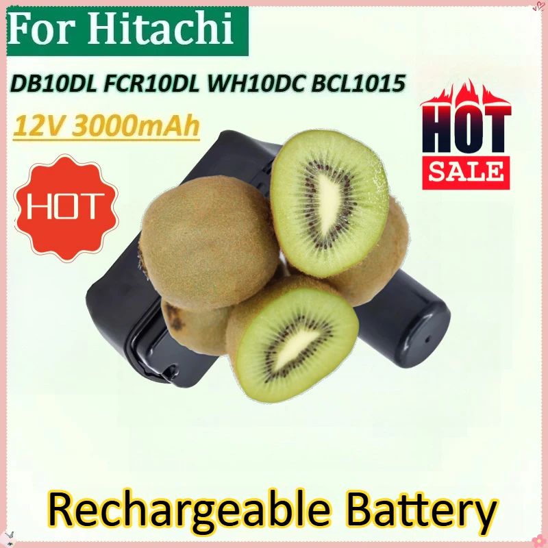 New 12V 3000mAh Li-ion Rechargeable Battery for Hitachi 10.8V cordless Electric drill screwdriver BCL1015 FCR10DL DB10DL WH10DC
New 12V 3000mAh Li-ion Rechargeable Battery for Hitachi 10.8V cordless Electric drill screwdriver BCL1015 FCR10DL DB10DL WH10DC