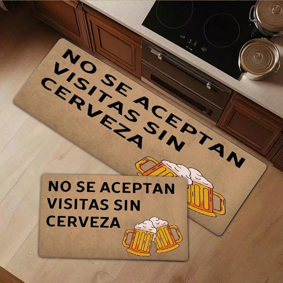 1/2/3Pcs Flannel Kitchen Mat—Funny Doormat No Se Aceptan Visitas Sin Cerveza Floor Mat Flannel Anti-Slip Absorbent Bath Rug Modern Indoor Entrance Carpet Home Decor Gift—Soft,Comfortable,Suitable For Bathroom,Bedroom,Kitchen,Laundry Room
1/2/3Pcs Flannel Kitchen Mat—Funny Doormat No Se Aceptan Visitas Sin Cerveza Floor Mat Flannel Anti-Slip Absorbent Bath Rug Modern Indoor Entrance Carpet Home Decor Gift—Soft,Comfortable,Suitable For Bathroom,Bedroom,Kitchen,Laundry Room
