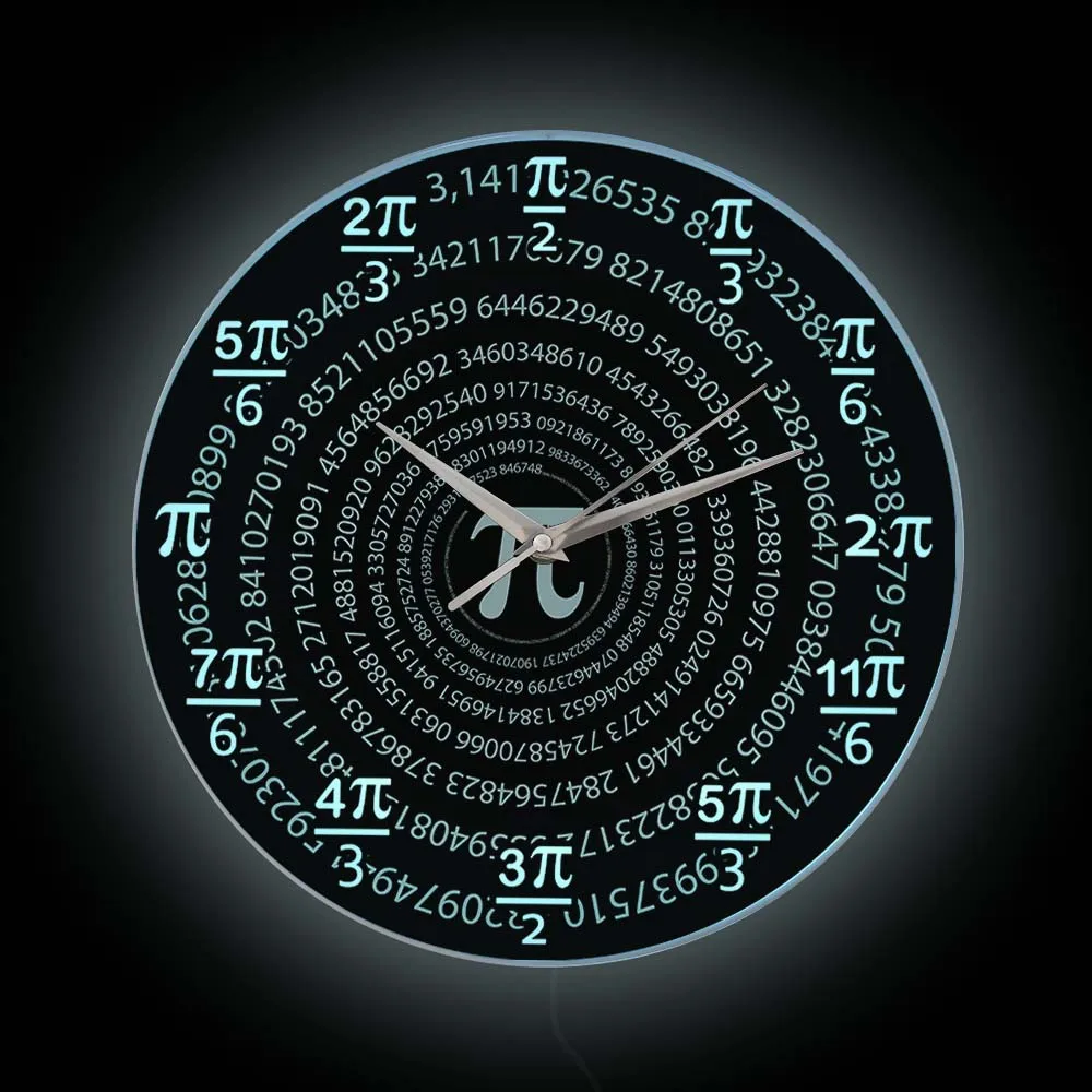 3.14 PI Digits Luminous Wall Clock With LED Backlight Math Geek Decor Math Science Classroom Wall Art Glowing Night Light Clock
3.14 PI Digits Luminous Wall Clock With LED Backlight Math Geek Decor Math Science Classroom Wall Art Glowing Night Light Clock