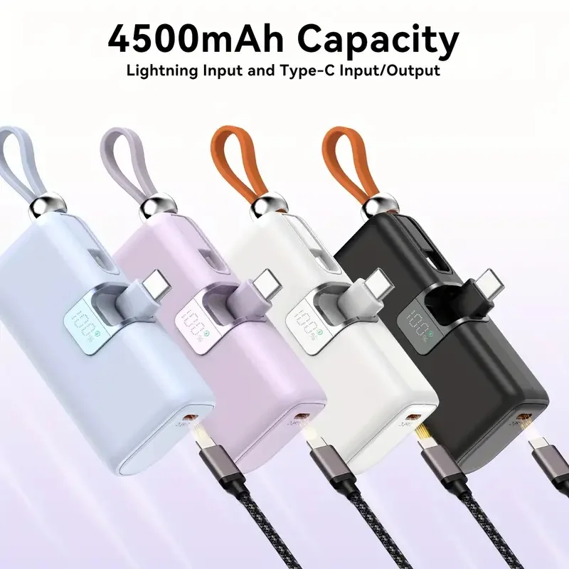 Portable Pocket Mini powerbank With Type-C Cable Fast Charging External Spare Battery 5000mAh Power bank for Iphone 15 14
Portable Pocket Mini powerbank With Type-C Cable Fast Charging External Spare Battery 5000mAh Power bank for Iphone 15 14