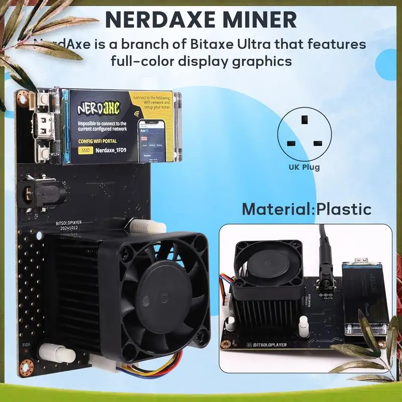 New-Nerdaxe Nerdminer Miner Bitaxe 500Gh/S Solo Lottery BTC Miner BM1366 ASIC Chip Лотерейный майнер UK PLUG
New-Nerdaxe Nerdminer Miner Bitaxe 500Gh/S Solo Lottery BTC Miner BM1366 ASIC Chip Лотерейный майнер UK PLUG