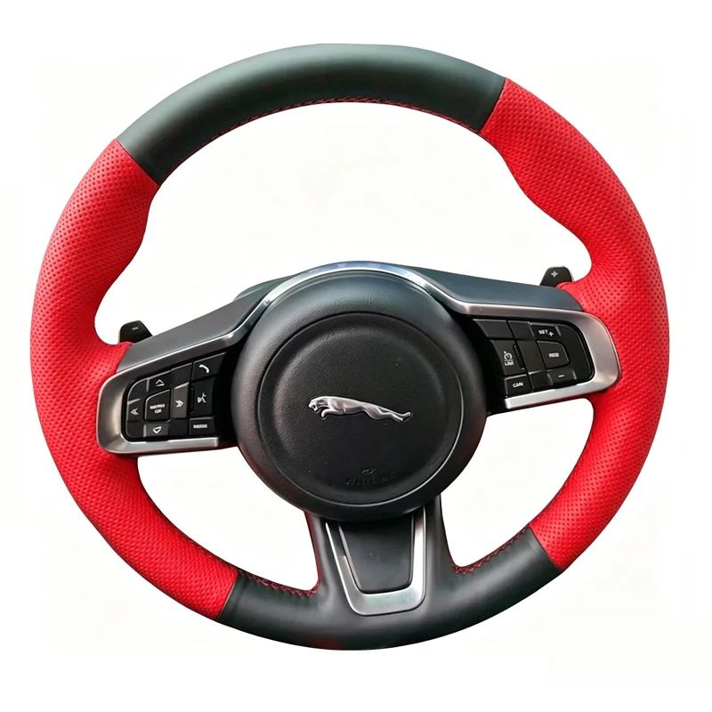 Car Steering Wheel Cover for Jaguar XFL XE XJL F-PACE XKR Microfiber Leather Hand-Stitch Non-slip Auto Protector Interior
Car Steering Wheel Cover for Jaguar XFL XE XJL F-PACE XKR Microfiber Leather Hand-Stitch Non-slip Auto Protector Interior