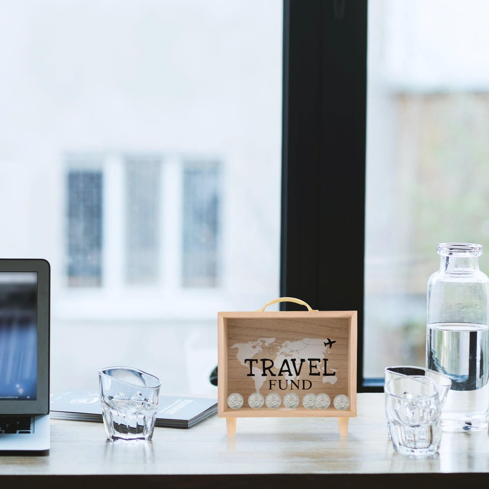 1Pcs Wooden Coin Bank Creative Piggy Bank Large Capacity Saving Pot Ornament for Desktop Home Office Multipurpose Decoration
1Pcs Wooden Coin Bank Creative Piggy Bank Large Capacity Saving Pot Ornament for Desktop Home Office Multipurpose Decoration