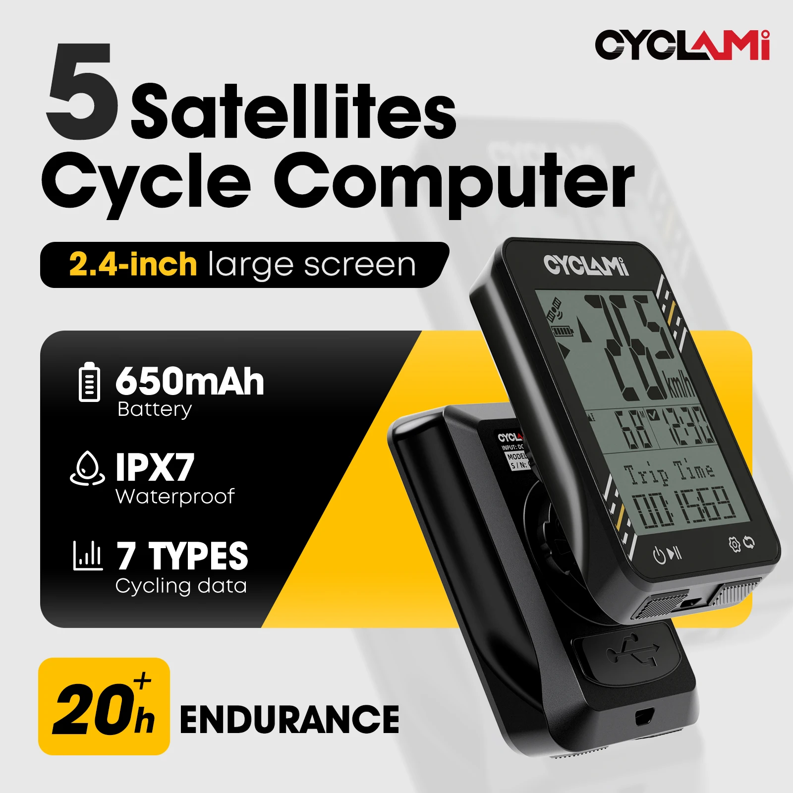 CYCLAMI Bike Computer GPS Speedometer Waterproof Multilanguage Portuguese Spanish German Russian Stopwatch Cycling Odometer
CYCLAMI Bike Computer GPS Speedometer Waterproof Multilanguage Portuguese Spanish German Russian Stopwatch Cycling Odometer