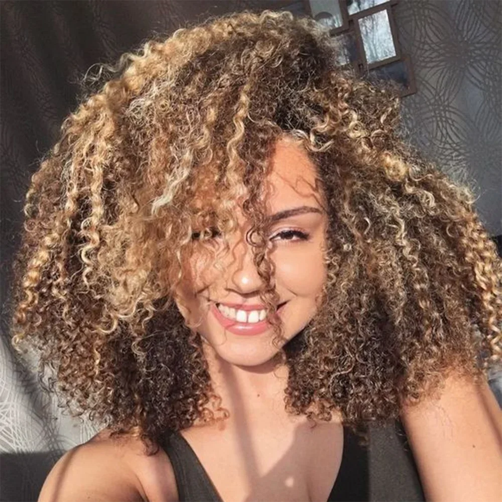 Highlight Brown Colored Curly Bob Afro Curly Brazilian Human Hair Wigs For Women 180% Short Kinky Curly Bob Wig Machine Made Wig
Highlight Brown Colored Curly Bob Afro Curly Brazilian Human Hair Wigs For Women 180% Short Kinky Curly Bob Wig Machine Made Wig