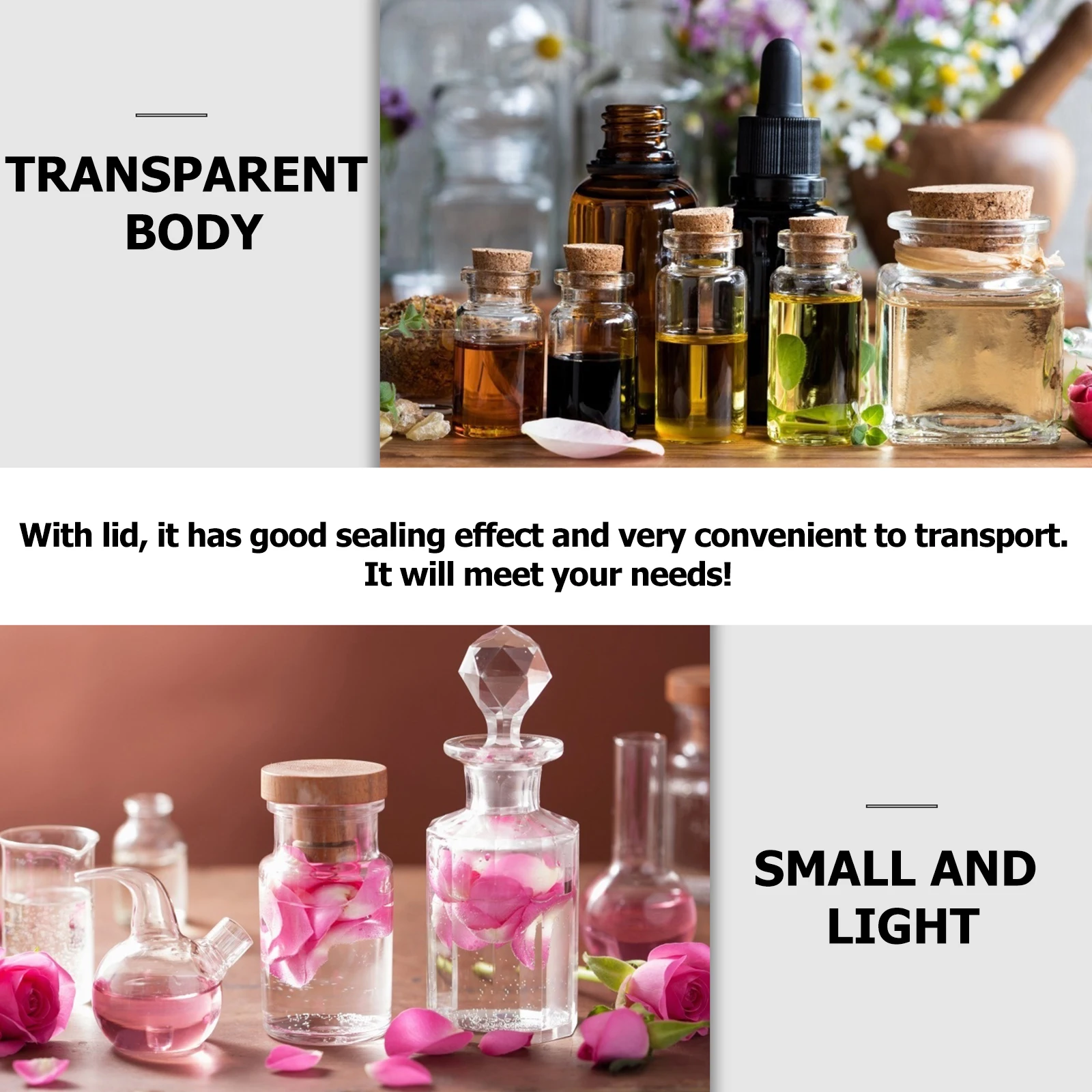 100Pcs Transparent Glass Vial Premium Clear Bottles Sealing Sample Storage Essential Oils Experiment Refillable
100Pcs Transparent Glass Vial Premium Clear Bottles Sealing Sample Storage Essential Oils Experiment Refillable