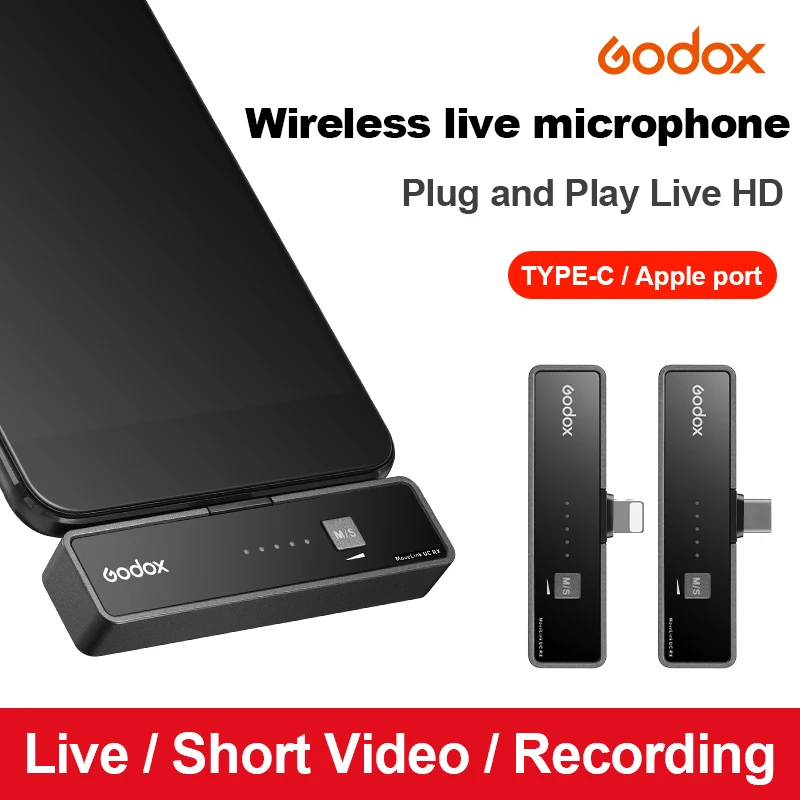 Godox Professional Wireless Lavalier Live Microphone Movelink UC-RX LT-RX Receiver for Live Streaming Vlog Recording
Godox Professional Wireless Lavalier Live Microphone Movelink UC-RX LT-RX Receiver for Live Streaming Vlog Recording