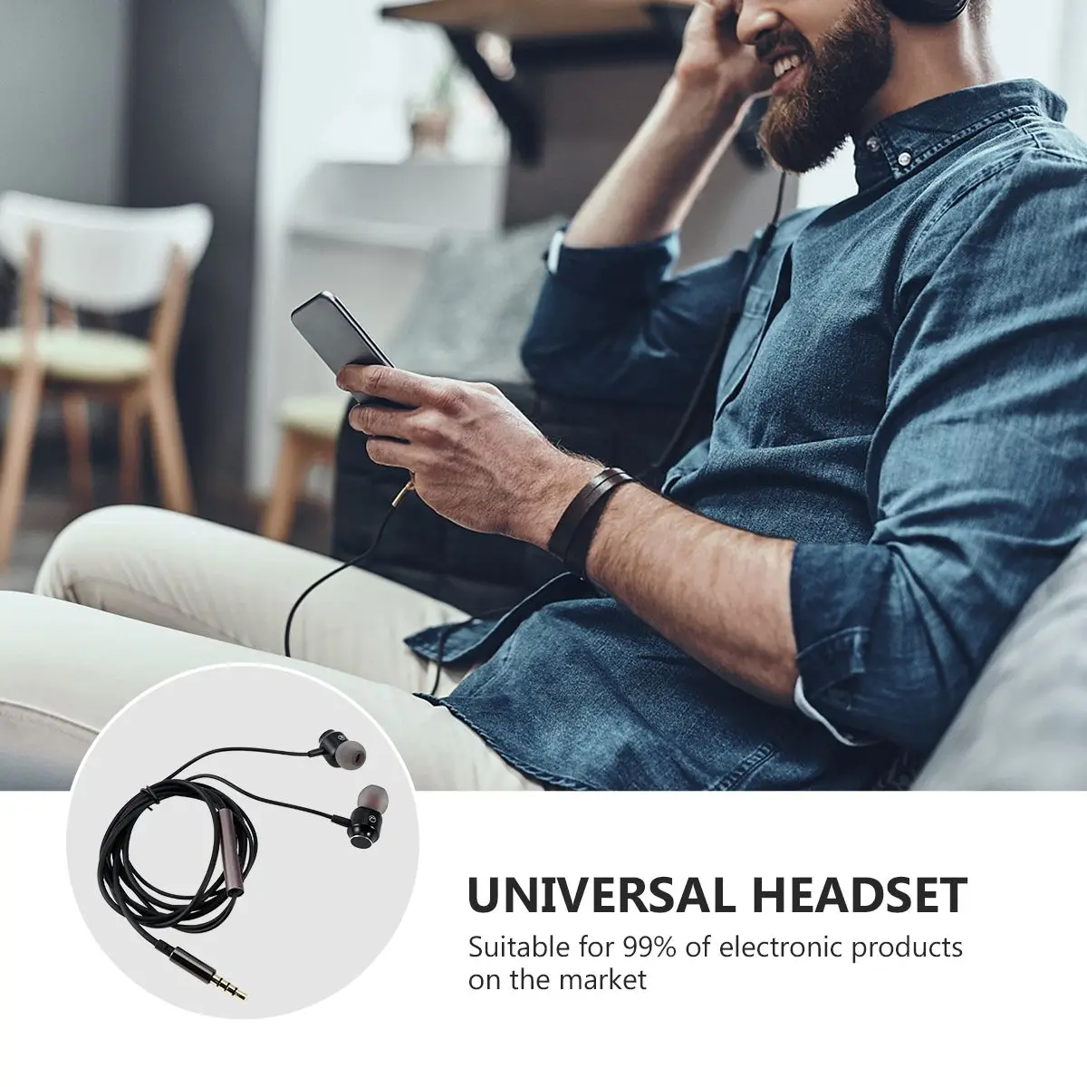 Wired Earphones In-Ear Headphone Heavy Bass Soft Silicone Earmuffs 120Cm Wire Control Mic Magnetic Suction
Wired Earphones In-Ear Headphone Heavy Bass Soft Silicone Earmuffs 120Cm Wire Control Mic Magnetic Suction