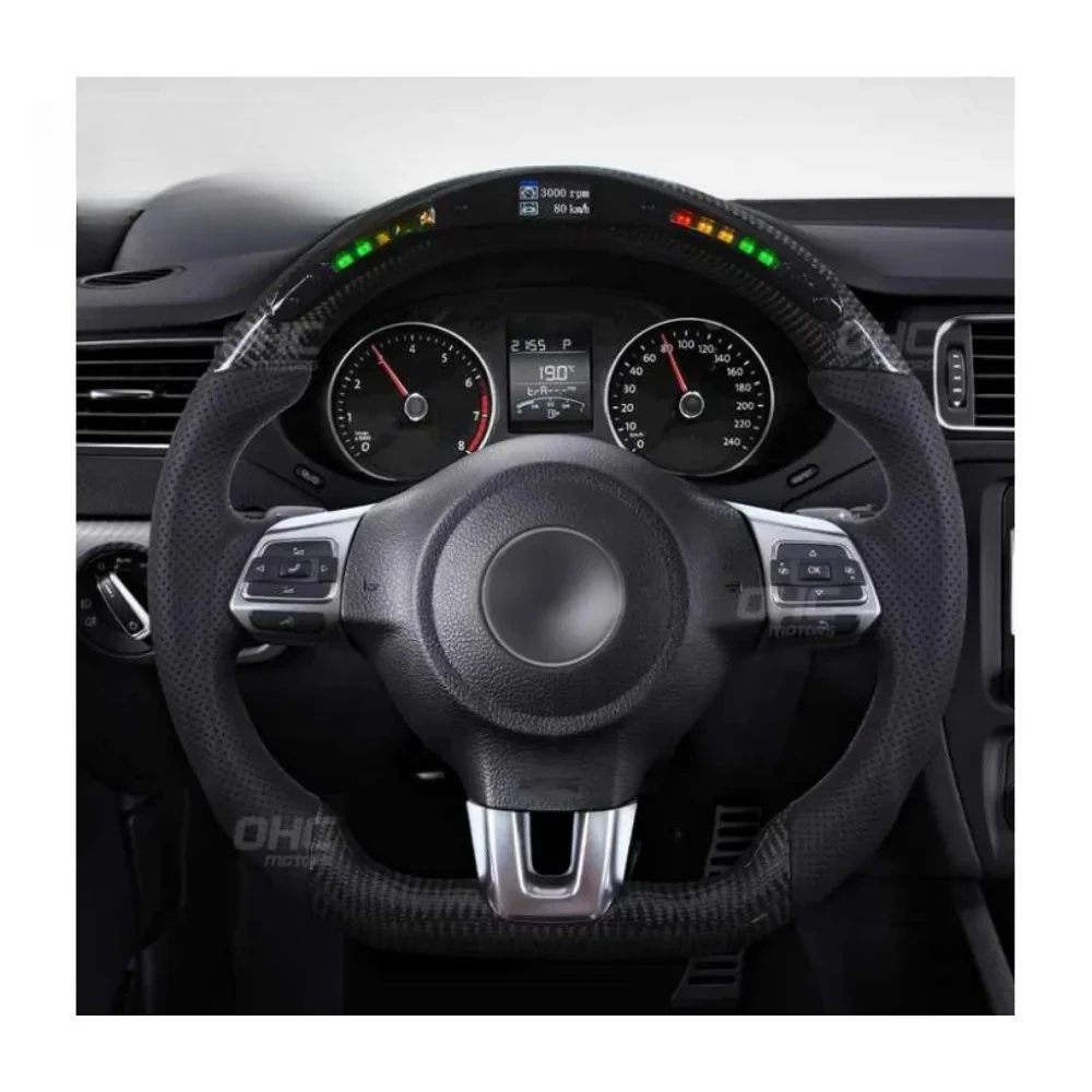 Светодиодный руль из углеродного волокна для Volante Golf 6 Mk6 Golf R Gti, светодиодный руль Smart Ohc Motors
Светодиодный руль из углеродного волокна для Volante Golf 6 Mk6 Golf R Gti, светодиодный руль Smart Ohc Motors