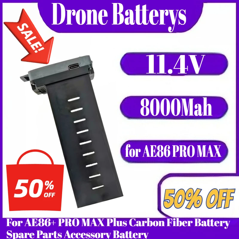 11.4V 8000Mah AE86 PRO MAX 8K Drone Battery For AE86+ PRO MAX Plus Carbon Fiber Battery Spare Parts Accessory Battery 
11.4V 8000Mah AE86 PRO MAX 8K Drone Battery For AE86+ PRO MAX Plus Carbon Fiber Battery Spare Parts Accessory Battery