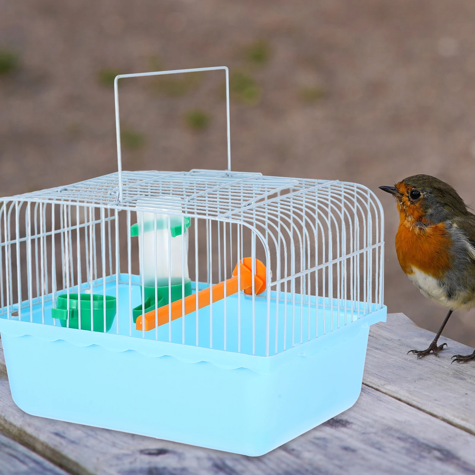 Portable Bird Travel Foldable Sturdy Abs Iron Material Multi-Functional Birdcage With Perch Food Box Water Dispenser Spacious 
Portable Bird Travel Foldable Sturdy Abs Iron Material Multi-Functional Birdcage With Perch Food Box Water Dispenser Spacious