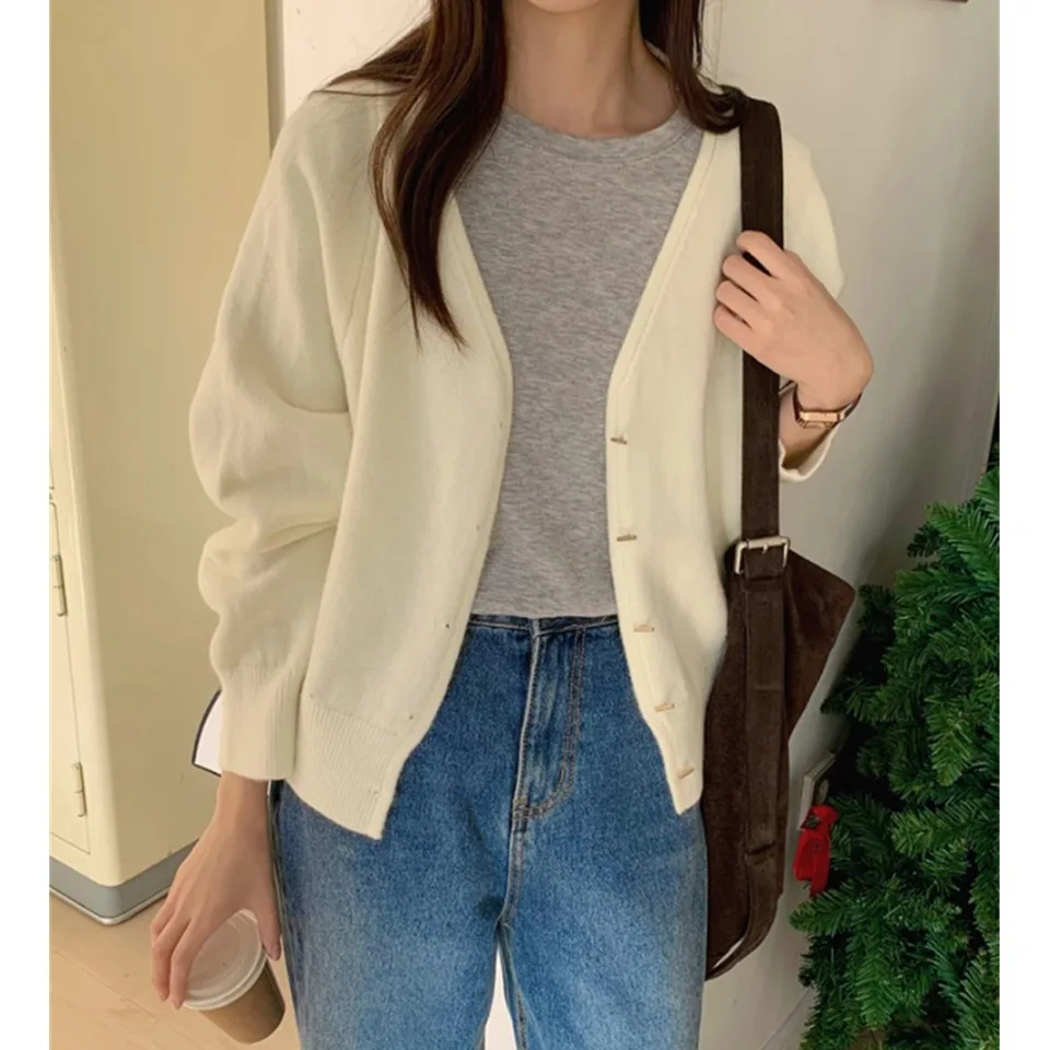 Женский шикарный вязаный свитер Jaet, свободный крой Long Sve V-Ne Thiened, осенне-зимняя верхняя одежда, однотонный открытый кардиган
Женский шикарный вязаный свитер Jaet, свободный крой Long Sve V-Ne Thiened, осенне-зимняя верхняя одежда, однотонный открытый кардиган