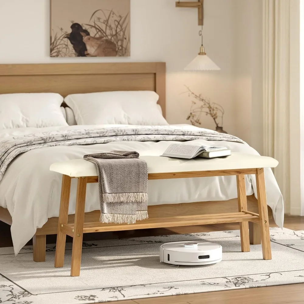 39" Multifunctional Solid Wood Bench - Padded Seat w/ Shoe Rack Storage, Light Brown/Walnut Wooden Bench for Entryway Bedroom
39" Multifunctional Solid Wood Bench - Padded Seat w/ Shoe Rack Storage, Light Brown/Walnut Wooden Bench for Entryway Bedroom