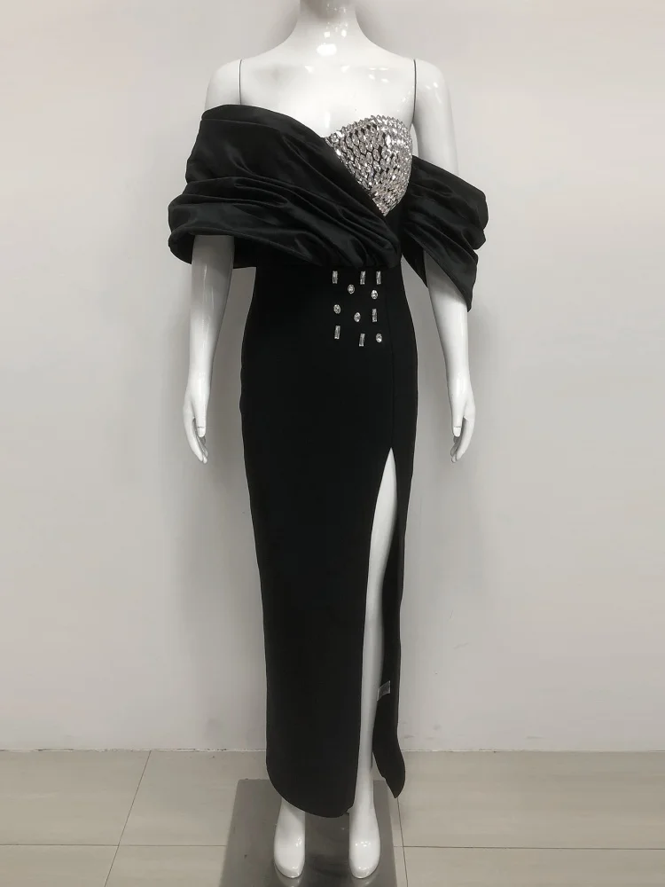 Elegant Blue Off-Shoulder Crystal Embellished Dress – Sexy Slit Evening Gown for Women Backless Slim Bodycon Party Vestidos
Elegant Blue Off-Shoulder Crystal Embellished Dress – Sexy Slit Evening Gown for Women Backless Slim Bodycon Party Vestidos