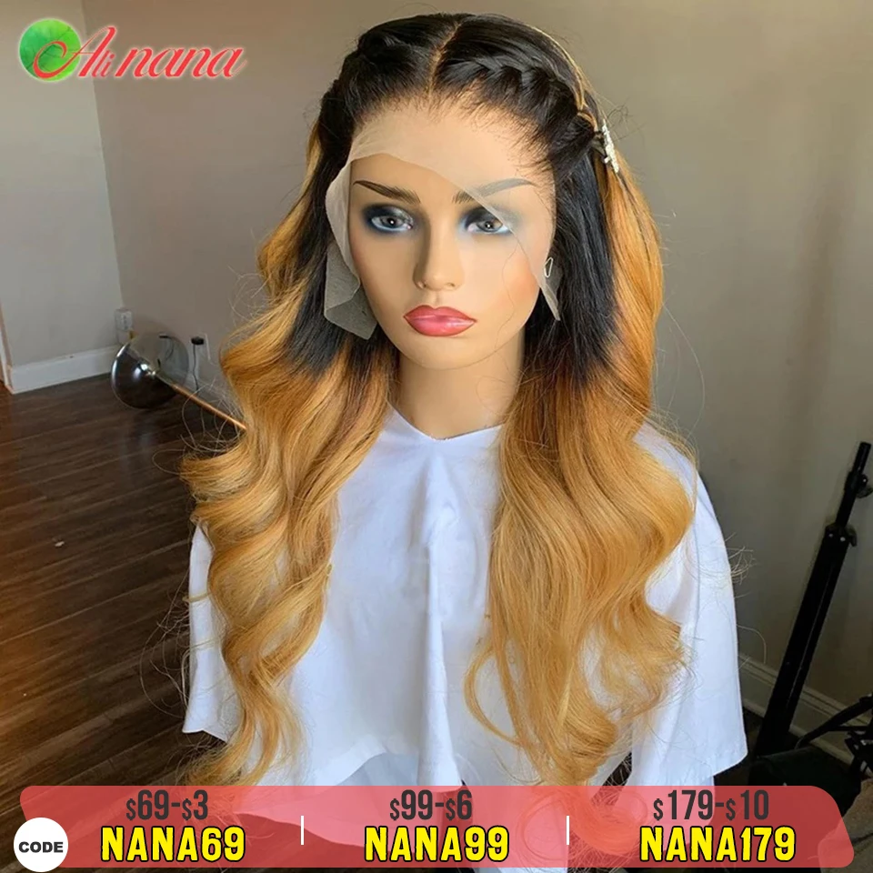 1B/27 Honey Blonde Colored Body Wave Human Hair Wig Pre-Plucked With Baby Hair 1B/30 Brown 13x6 Lace Frontal Wig For Black Women
1B/27 Honey Blonde Colored Body Wave Human Hair Wig Pre-Plucked With Baby Hair 1B/30 Brown 13x6 Lace Frontal Wig For Black Women