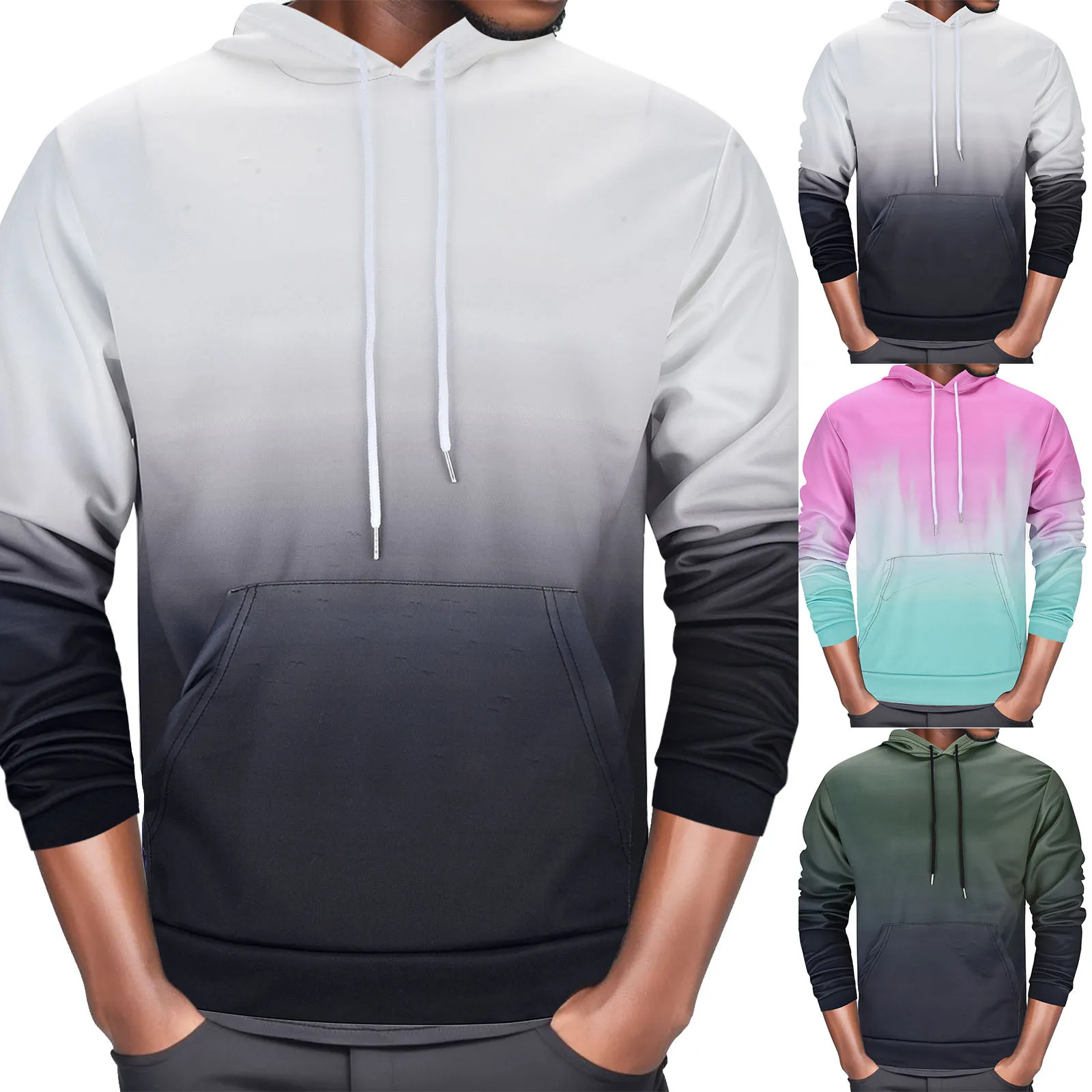 Men Hoodies Fleece Warm Gradient Color Mens Sweatshirt Fashion Streetwear Casual Men's Loose Breathable Pullovers Brand Hoody
Men Hoodies Fleece Warm Gradient Color Mens Sweatshirt Fashion Streetwear Casual Men's Loose Breathable Pullovers Brand Hoody