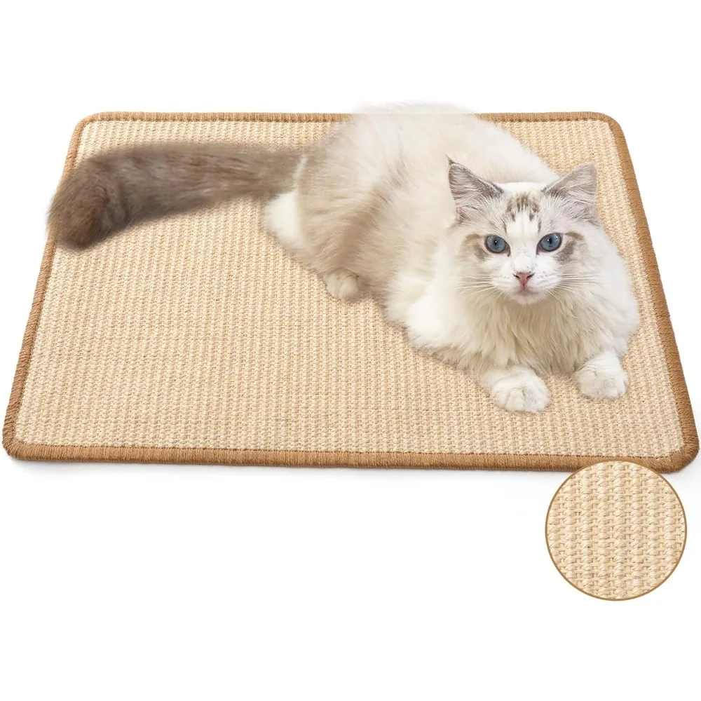 Cat Scratcher Mat, 23.6 X 15.7 Inch Natural Sisal Cat Scratch Mats, Horizontal Cat Floor Scratching Pad Rug with Sticky Tapes, Protect Sofa and Carpet
Cat Scratcher Mat, 23.6 X 15.7 Inch Natural Sisal Cat Scratch Mats, Horizontal Cat Floor Scratching Pad Rug with Sticky Tapes, Protect Sofa and Carpet