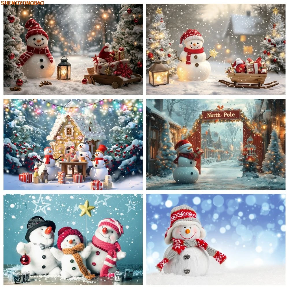 Winter Snowman Backdrop Outdoor Snow Scenery Glitter Lights Baby Children Photography Background Decor Banner Photo Studio Props
Winter Snowman Backdrop Outdoor Snow Scenery Glitter Lights Baby Children Photography Background Decor Banner Photo Studio Props