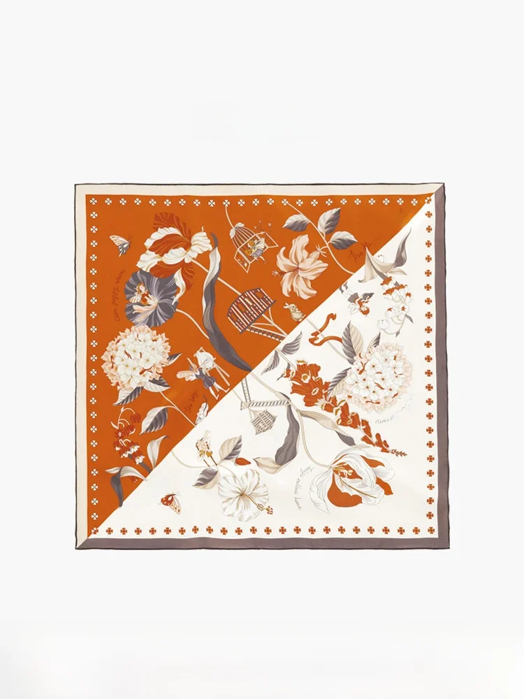Xinuosichou Silk Scarf Orange Square Silk Scarf True Silk Mom Gift Travel Guide Silk Scarf Floral Print Multifunctional Scarf
Xinuosichou Silk Scarf Orange Square Silk Scarf True Silk Mom Gift Travel Guide Silk Scarf Floral Print Multifunctional Scarf