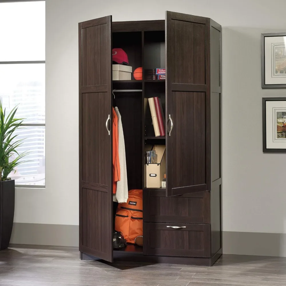 Wardrobe/Storage Pantry cabinets,Storage behind full length door includes garment rod and fixed shelf,Cinnamon Cherry sideboard
Wardrobe/Storage Pantry cabinets,Storage behind full length door includes garment rod and fixed shelf,Cinnamon Cherry sideboard