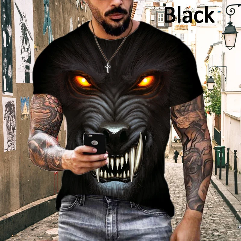 Summer Fashion 3D Printing T-shirt Men's Short-sleeved Personality Hip-hop Animal Wolf Sports Tshirt Cool Top
Summer Fashion 3D Printing T-shirt Men's Short-sleeved Personality Hip-hop Animal Wolf Sports Tshirt Cool Top