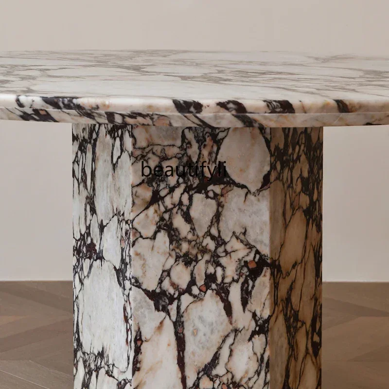 V Light Luxur Natural Marble round Dining Table Designer Simple Villa Large Apartment Dining Table Negotiation Tea Table
V Light Luxur Natural Marble round Dining Table Designer Simple Villa Large Apartment Dining Table Negotiation Tea Table