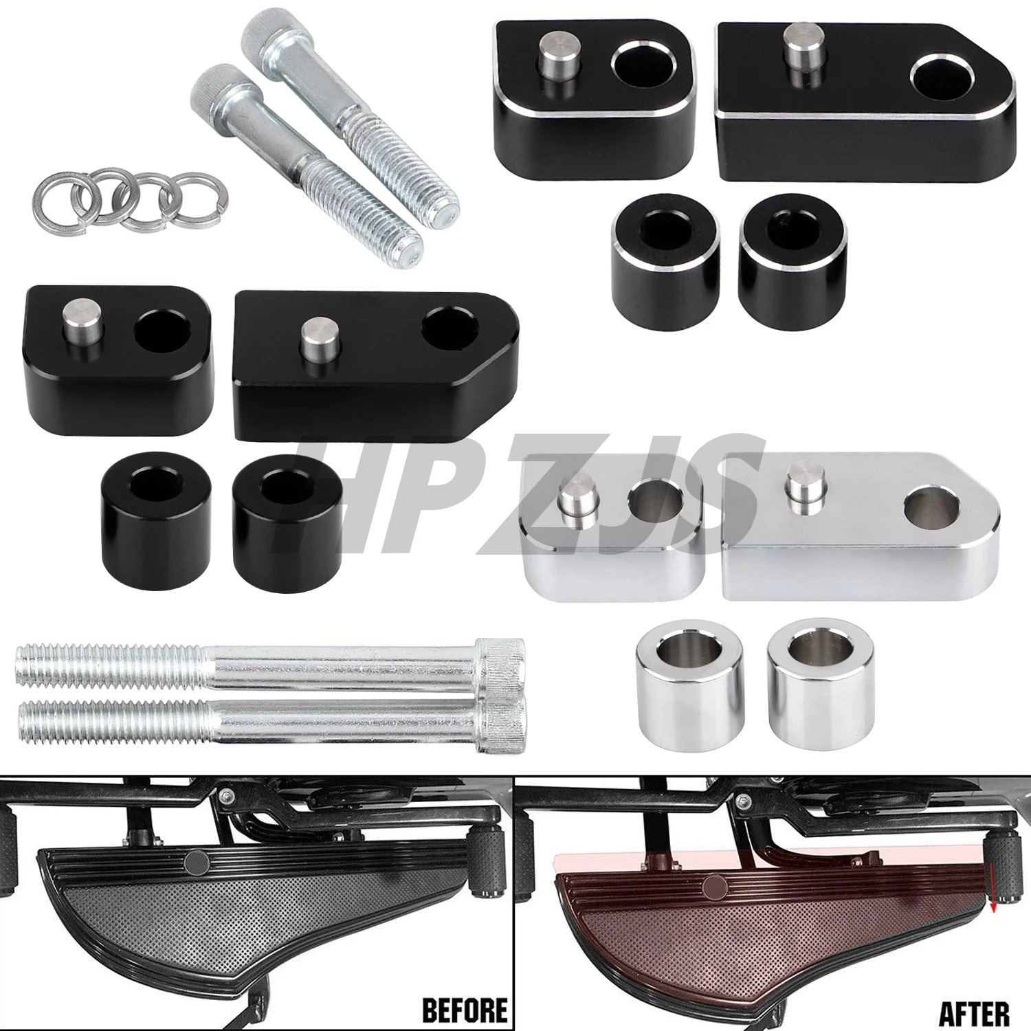 3/4" Motorcycle Driver Floorboard Spacer Extension Kit For Harley Touring Electra Road Kings Street Glides 2009-2021 Trikes
3/4" Motorcycle Driver Floorboard Spacer Extension Kit For Harley Touring Electra Road Kings Street Glides 2009-2021 Trikes