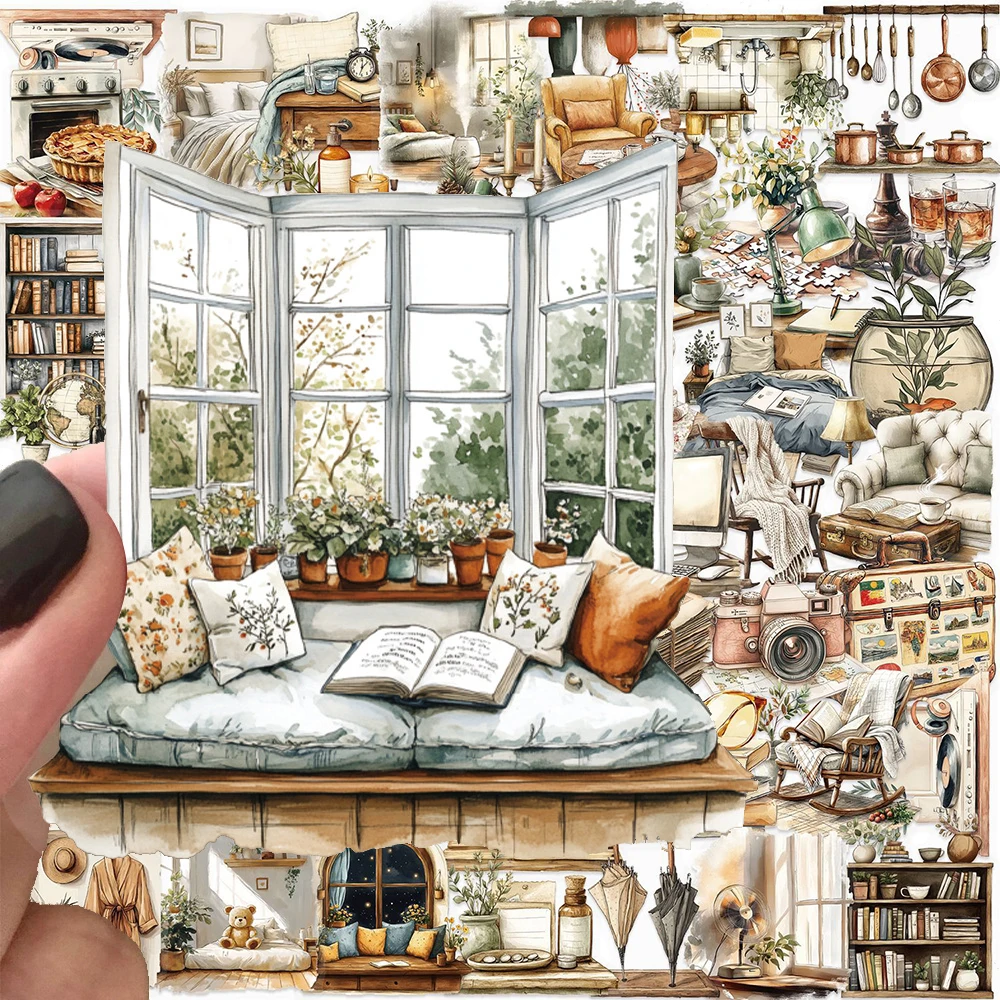 10/30/50pcs Vintage Cartoon Furniture Art Illustration Aesthetic Stickers Creative Decals DIY Notebook Bike Cute PET Sticker Toy
10/30/50pcs Vintage Cartoon Furniture Art Illustration Aesthetic Stickers Creative Decals DIY Notebook Bike Cute PET Sticker Toy