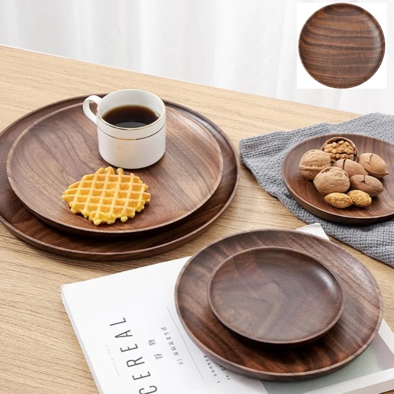 Round Fruit Plate Natural Walnut Wood No Odor Sturdy Durable Snack Plates Smooth Edges Classics Nordic Luxury Retro Tableware
Round Fruit Plate Natural Walnut Wood No Odor Sturdy Durable Snack Plates Smooth Edges Classics Nordic Luxury Retro Tableware