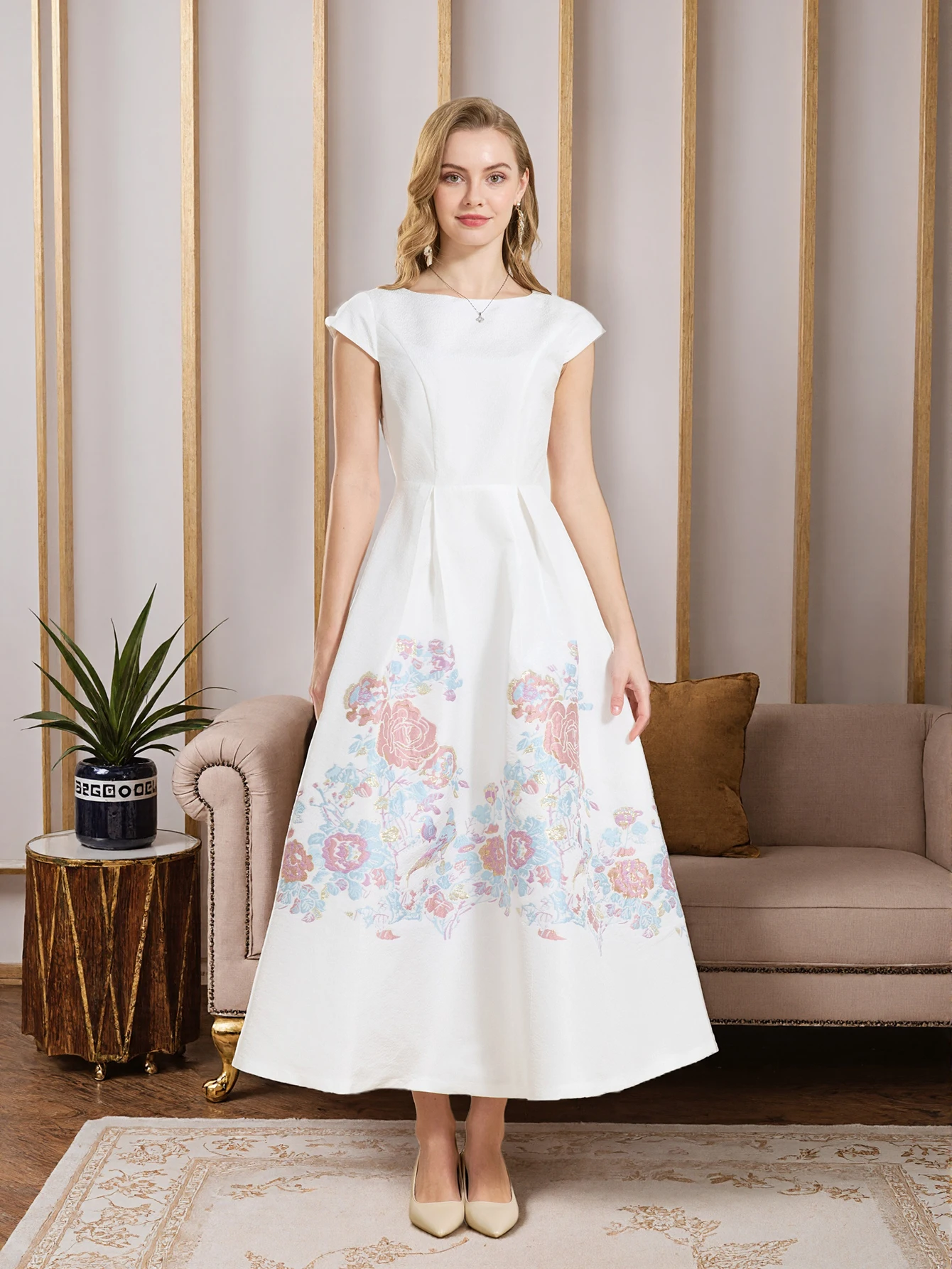 DEVCHATA Women Summer Jacquard dresses for women evening dresses prom dress luxury Fashionable
DEVCHATA Women Summer Jacquard dresses for women evening dresses prom dress luxury Fashionable