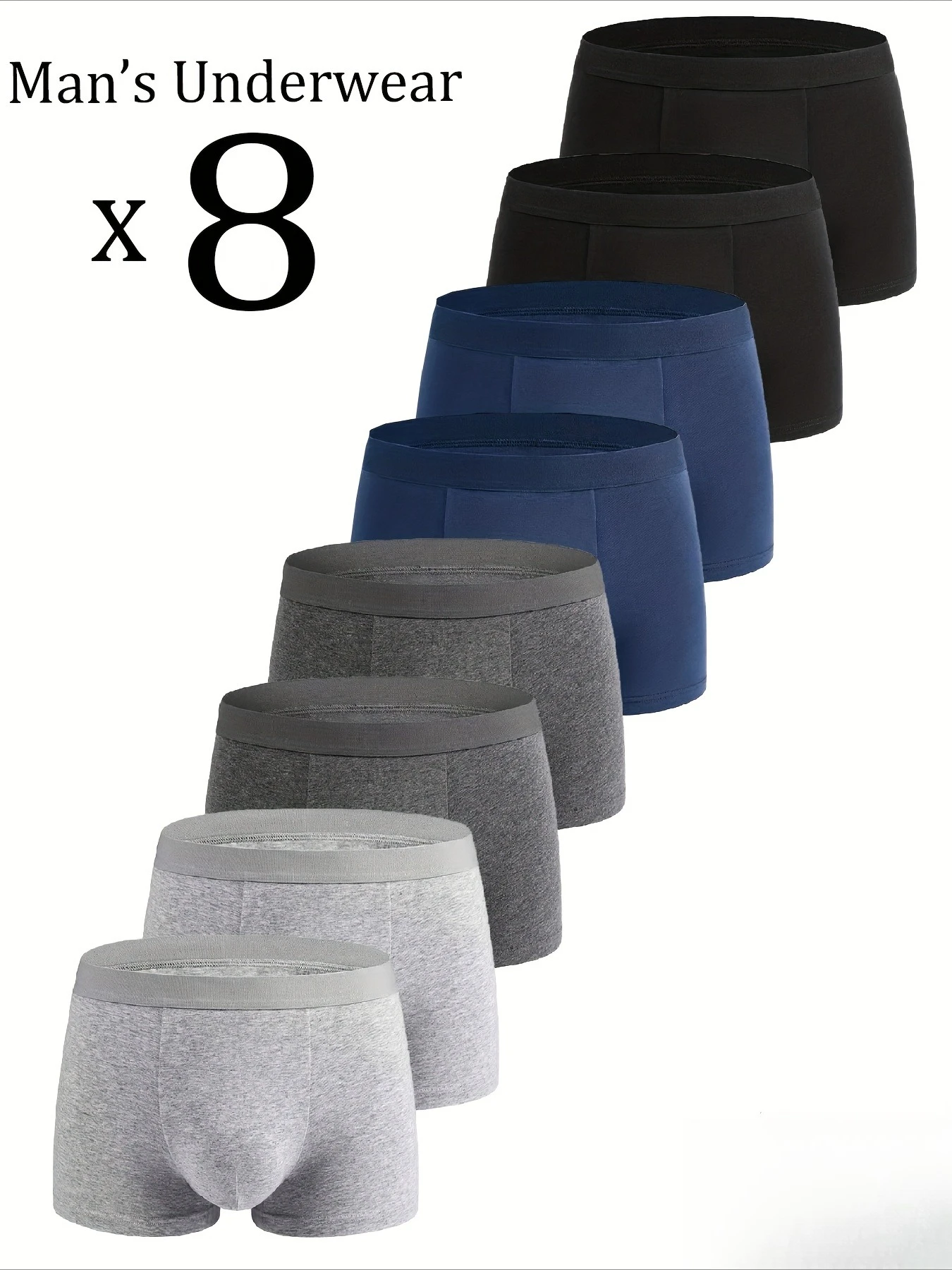 8pcs Men's Four Cornered Pants Moisture Absorbing Breathable Soft Men's Boxing Pants Youth Sports and Leisure Affordable Price
8pcs Men's Four Cornered Pants Moisture Absorbing Breathable Soft Men's Boxing Pants Youth Sports and Leisure Affordable Price