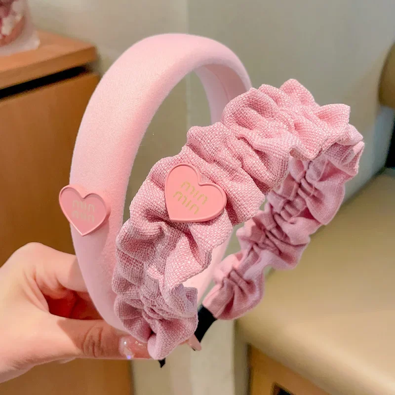 Плиссированная повязка на голову Pink Love, милые аксессуары для волос для девочек, противоскользящая повязка для волос для мытья лица, нажатие волос, милый универсальный головной убор
Плиссированная повязка на голову Pink Love, милые аксессуары для волос для девочек, противоскользящая повязка для волос для мытья лица, нажатие волос, милый универсальный головной убор