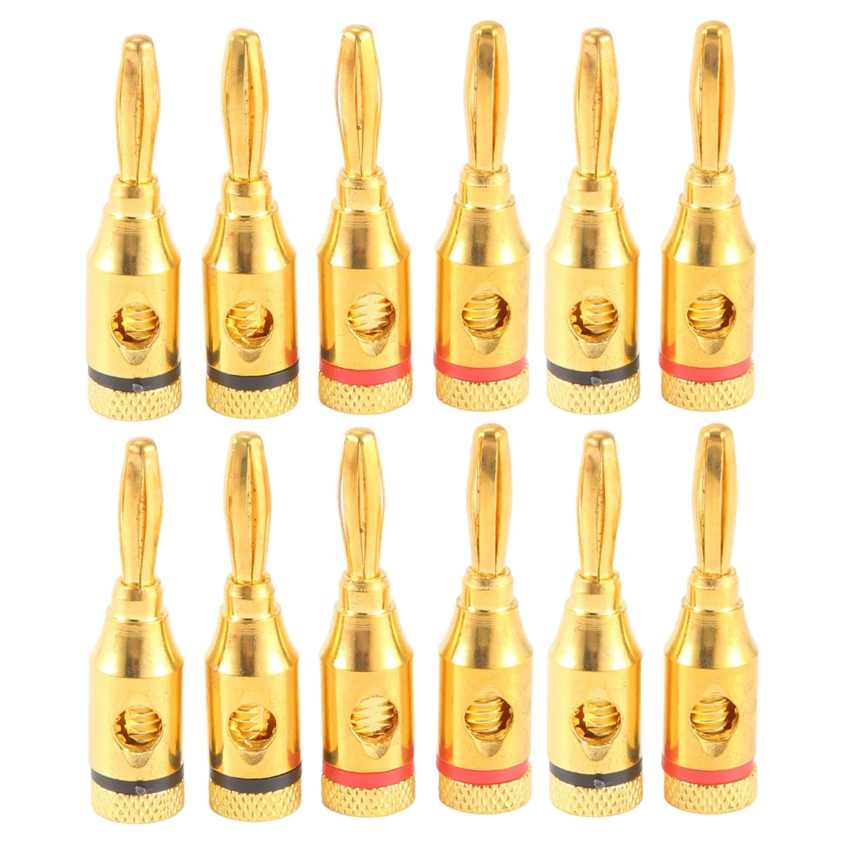 Best Pick Gold-Plated Banana Plug or Connector (Open Screw Type) (6 Pairs (12 Plugs)) Audio Plug Speaker Wire Connector
Best Pick Gold-Plated Banana Plug or Connector (Open Screw Type) (6 Pairs (12 Plugs)) Audio Plug Speaker Wire Connector