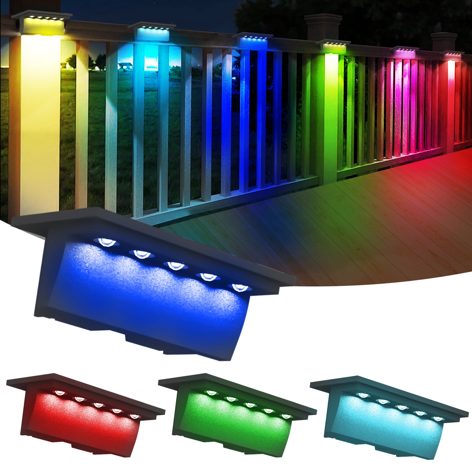 4Packs RGB LED Outdoor Solar Light Step Lamp Lens Design Super Bright IP65 waterproof Anti-theft Stair Light Decor Lighting
4Packs RGB LED Outdoor Solar Light Step Lamp Lens Design Super Bright IP65 waterproof Anti-theft Stair Light Decor Lighting