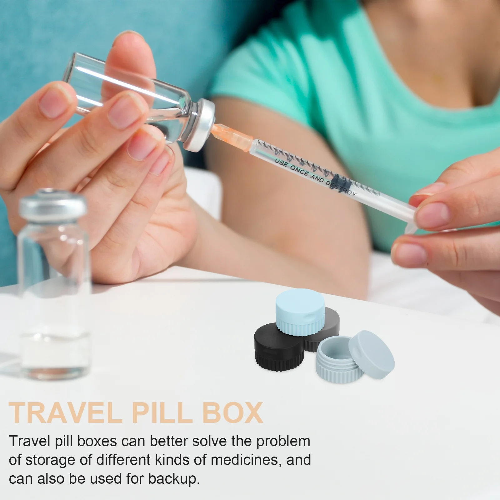 4Pcs Travel Pill Organizer Small Portable Case Waterproof Vitamin Container for on-The- Storage Pill Case
4Pcs Travel Pill Organizer Small Portable Case Waterproof Vitamin Container for on-The- Storage Pill Case