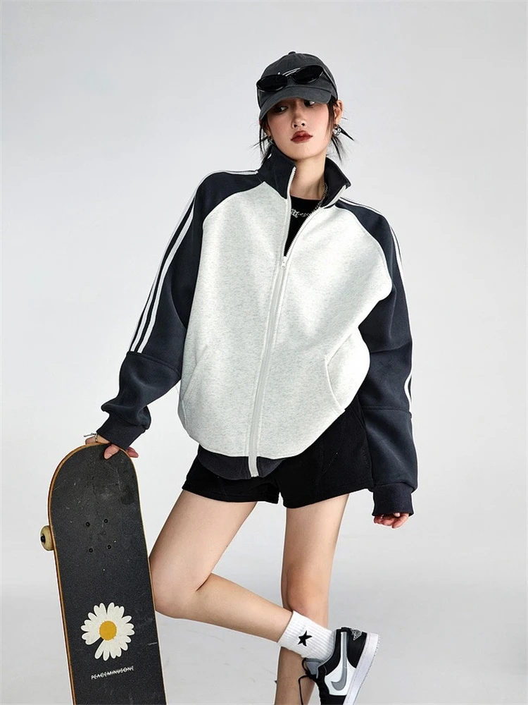 2025 All-match Cotton Jackets Women Casual Grey Single zip Jacket Loose Lapel Coats Femmes Pocket Basic Outwears Spring Fashion
2025 All-match Cotton Jackets Women Casual Grey Single zip Jacket Loose Lapel Coats Femmes Pocket Basic Outwears Spring Fashion