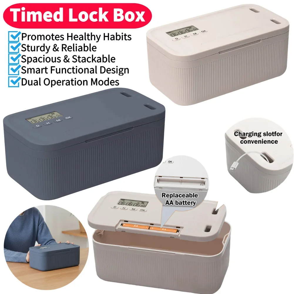 Timed Lock Box with Timer Phone Storage Lock Box Time Locking Container Unplug From Phones Video Games Social Media Snacks
Timed Lock Box with Timer Phone Storage Lock Box Time Locking Container Unplug From Phones Video Games Social Media Snacks
