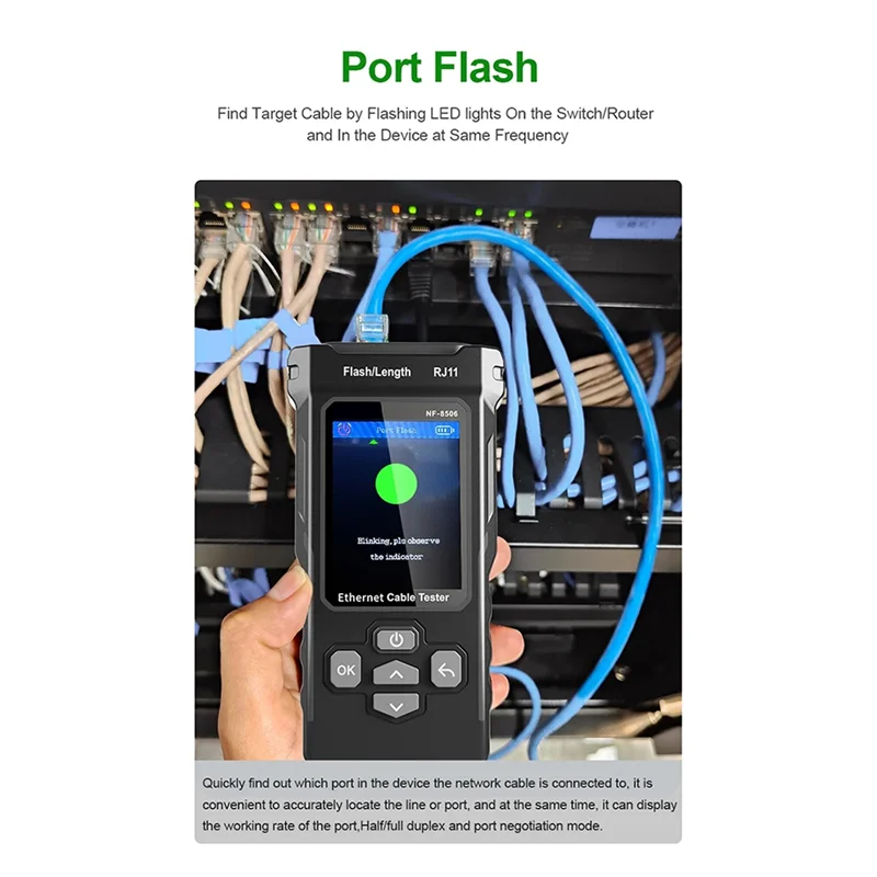 GTBL NF-8506 Network Cable Tester Supports Test/IP Scan/Network Port Speed Multifunction Cable Tracker Finding Tool
GTBL NF-8506 Network Cable Tester Supports Test/IP Scan/Network Port Speed Multifunction Cable Tracker Finding Tool