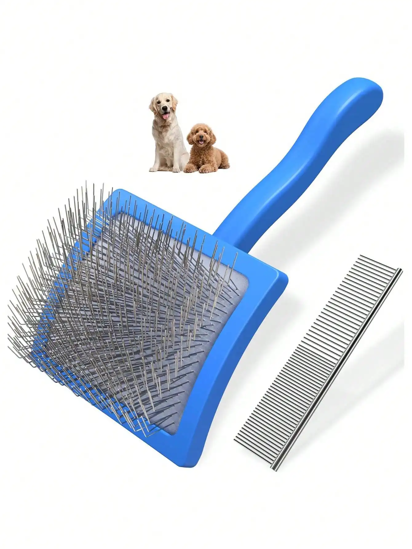 2PCS Slicker Brush For Dogs & Pet Comb,Professional Dog Grooming Brush (Goldendoodles,Poodles,Labradoodles) With Extra Long Pins
2PCS Slicker Brush For Dogs & Pet Comb,Professional Dog Grooming Brush (Goldendoodles,Poodles,Labradoodles) With Extra Long Pins